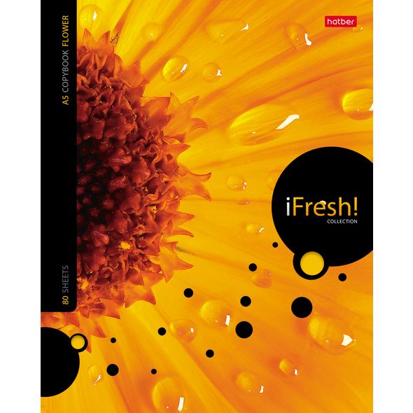 Тетрадь 80л А5ф клетка на гребне серия - iFRESH- , 